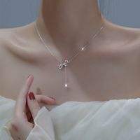 Elegant Lady Geometric Bow Knot Alloy Women's Pendant Necklace main image 2