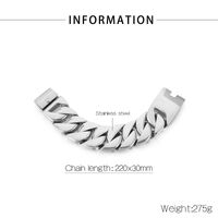Stainless Steel 18K Gold Plated Punk Streetwear Plating Solid Color Bracelets Necklace main image 8
