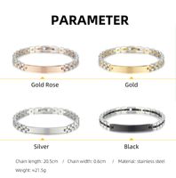 Basic Classic Style Geometric 304 Stainless Steel Polishing Silver Plated Women's Bracelets main image 2