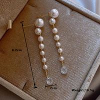 1 Paar Glam Retro Geometrisch Künstliche Perle Vergoldet Versilbert Tropfenohrringe main image 5
