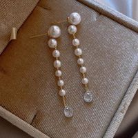 1 Paar Glam Retro Geometrisch Künstliche Perle Vergoldet Versilbert Tropfenohrringe sku image 1