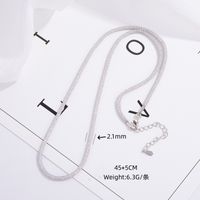 Simple Style Solid Color Sterling Silver Plating Inlay Zircon Rose Gold Plated Necklace main image 2
