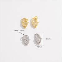 Simple Style Flower Sterling Silver Plating Inlay Zircon Gold Plated Charms Jewelry Accessories main image 2