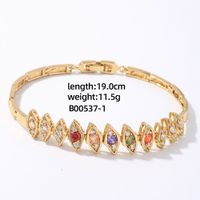 Ig Style Simple Style Devil's Eye Copper Plating Inlay Zircon Gold Plated Bracelets main image 2
