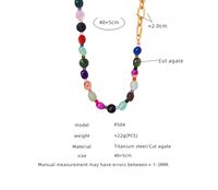 Wholesale Casual Bohemian Simple Style Geometric Agate Titanium Steel Plating 18k Gold Plated Necklace main image 7