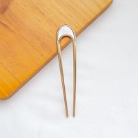 Simple Style U Shape Alloy Plating Hairpin 1 Piece sku image 5