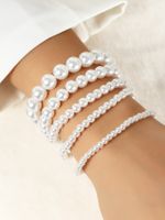 Elegant Solid Color Imitation Pearl Women's Bracelets sku image 1