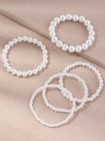 Elegant Solid Color Imitation Pearl Women's Bracelets main image 2