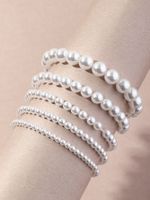 Elegant Solid Color Imitation Pearl Women's Bracelets main image 3