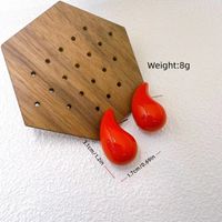 Wholesale Jewelry Cute Solid Color Arylic Enamel Stoving Varnish Ear Studs main image 3