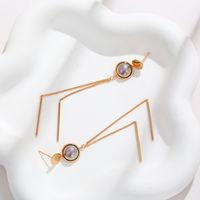 1 Pair Elegant Xuping Simple Style Round Tassel Plating Inlay Alloy Copper Alloy Artificial Pearls 18k Gold Plated Drop Earrings main image 7