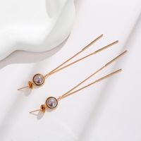 1 Pair Elegant Xuping Simple Style Round Tassel Plating Inlay Alloy Copper Alloy Artificial Pearls 18k Gold Plated Drop Earrings main image 6