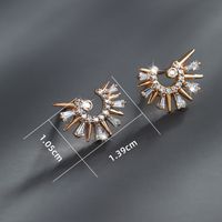 1 Pair Xuping Simple Style Commute Color Block Inlay Alloy Zircon Ear Studs sku image 1