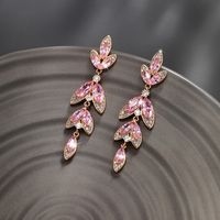 1 Pair Elegant Xuping Sweet Flower Plating Inlay Alloy Artificial Gemstones 18k Gold Plated Drop Earrings main image 5