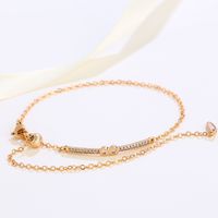 Xuping Simple Style Geometric 18k Gold Plated Artificial Diamond Alloy Wholesale Bracelets main image 6