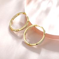 Wholesale Jewelry Xuping Simple Style Solid Color Alloy Artificial Gemstones 14k Gold Plated Plating Inlay Earrings main image 3