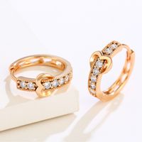 Wholesale Jewelry Xuping Commute Heart Shape Alloy Zircon 18k Gold Plated White Gold Plated Plating Inlay Earrings main image 5