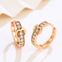 Wholesale Jewelry Xuping Commute Heart Shape Alloy Zircon 18k Gold Plated White Gold Plated Plating Inlay Earrings main image 6