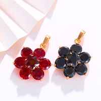 Vintage Style Xuping Flower 18k Gold Plated Artificial Gemstones Copper Alloy Wholesale Pendant Necklace main image 4