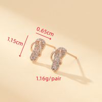 1 Pair Cute Simple Style Shiny Slippers Inlay Copper Zircon Gold Plated Ear Studs main image 2