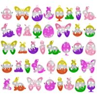 Cute Colorful Heart Silicone Squeeze Bracelet Pressure Reduction Toy sku image 4