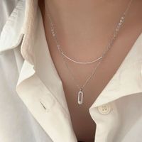 Ig Style Elegant Lock Sterling Silver Plating Inlay Zircon Gold Plated Silver Plated Pendant Necklace main image 3