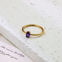 Elegant Sweet Oval Stainless Steel Handmade Polishing Plating 18k Gold Plated Rings sku image 9