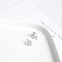 1 Pair Lady Snowflake Plating Copper Silver Plated Ear Studs main image 1