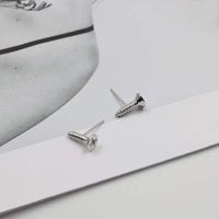 1 Pair Lady Geometric Plating Copper White Gold Plated Ear Studs main image 4