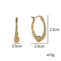 1 Pair Simple Style Classic Style Solid Color Plating Titanium Steel 18k Gold Plated Hoop Earrings main image 2