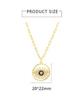 Exaggerated Simple Style Devil's Eye Copper Plating Inlay Zircon 18k Gold Plated Pendant Necklace main image 2