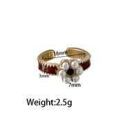 Simple Style Classic Style Flower Gold Plated Pearl Alloy Wholesale Rings main image 2