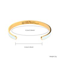 Casual Classic Style Geometric Stainless Steel Epoxy Plating Gold Plated Bangle sku image 1