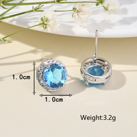 1 Pair Luxurious Sweet Shiny Round Plating Inlay Copper Zircon 18k Gold Plated Ear Studs main image 11