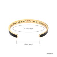 Casual Classic Style Geometric Stainless Steel Epoxy Plating Gold Plated Bangle sku image 2