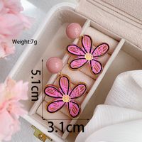 1 Pair Vacation Sweet Flower Resin Drop Earrings sku image 1