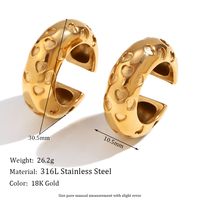 1 Pair Vintage Style Simple Style Irregular Solid Color Plating Stainless Steel 18k Gold Plated Drop Earrings sku image 23