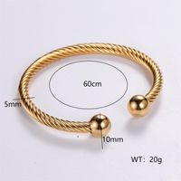 Vintage Style Solid Color 304 Stainless Steel 18K Gold Plated In Bulk sku image 2