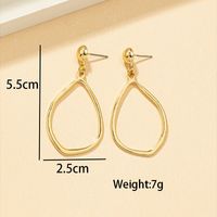 1 Pair Simple Style Solid Color Plating Alloy Gold Plated Drop Earrings sku image 1