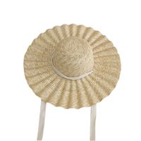 Women's Pastoral Solid Color Straps Big Eaves Sun Hat main image 3