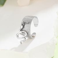 304 Stainless Steel Classic Style Solid Color Charm Rings main image 1