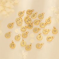 Simple Style Letter Copper Plating Inlay Zircon 18k Gold Plated Charms main image 1