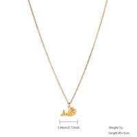 Simple Style Classic Style Dragonfly Whale Stainless Steel Plating Gold Plated Pendant Necklace sku image 1