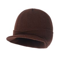 Unisex Simple Style Solid Color Curved Eaves Wool Cap main image 5