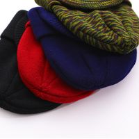 Unisex Simple Style Solid Color Curved Eaves Wool Cap main image 3