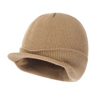 Unisex Simple Style Solid Color Curved Eaves Wool Cap sku image 3