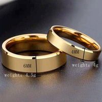Simple Style U Shape Stainless Steel Plating Rings 1 Piece main image 3