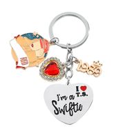 Cartoon Style Heart Shape Zinc Alloy Unisex Bag Pendant Keychain sku image 5