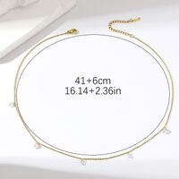 Wholesale Simple Style Circle Stainless Steel Plating Inlay 18k Gold Plated Zircon Necklace main image 2