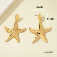 1 Pair Elegant Lady Starfish Plating Alloy Drop Earrings main image 7